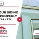 siding was improperly installed